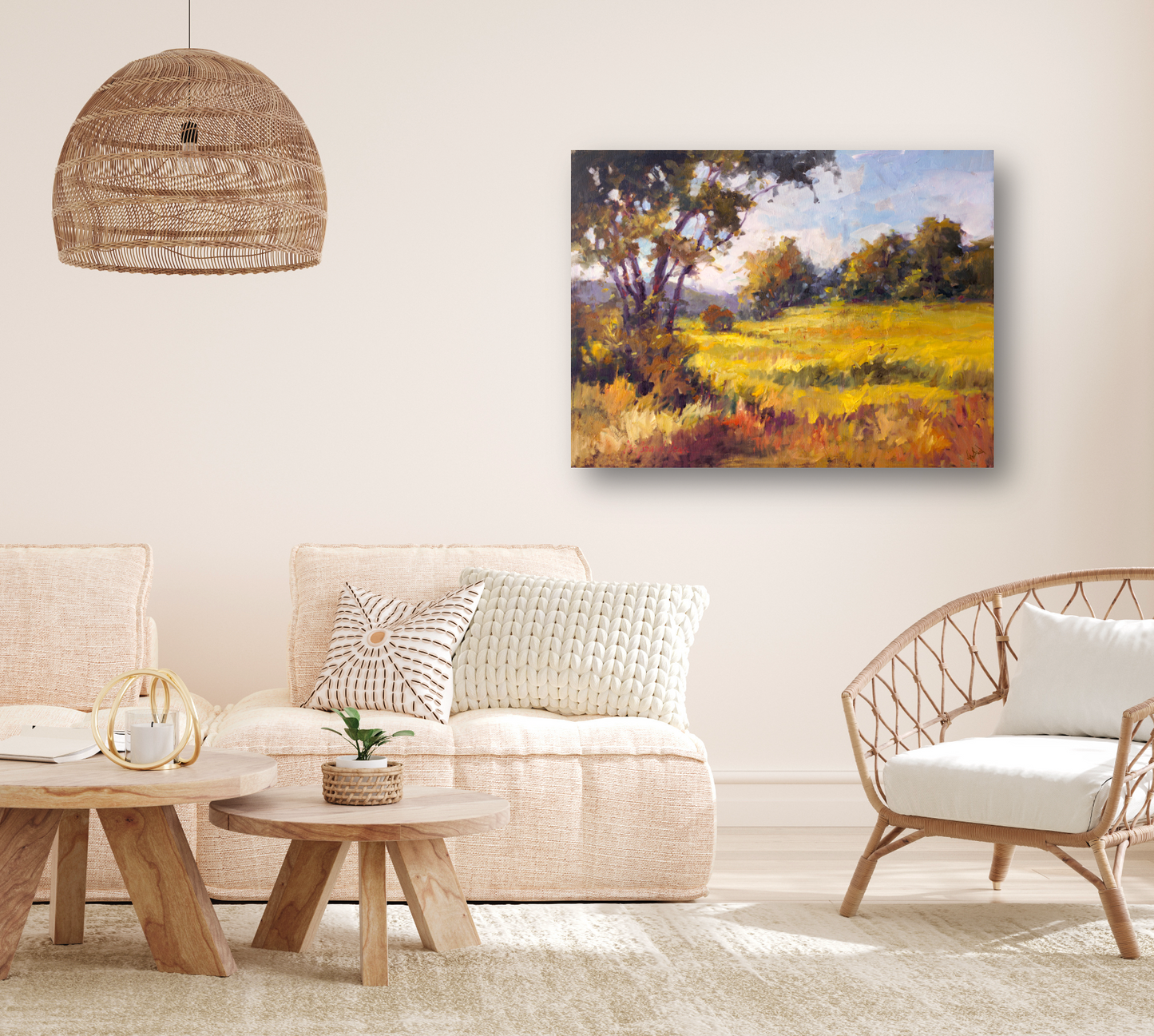 Light on the Meadow Artist Enhanced Canvas Print