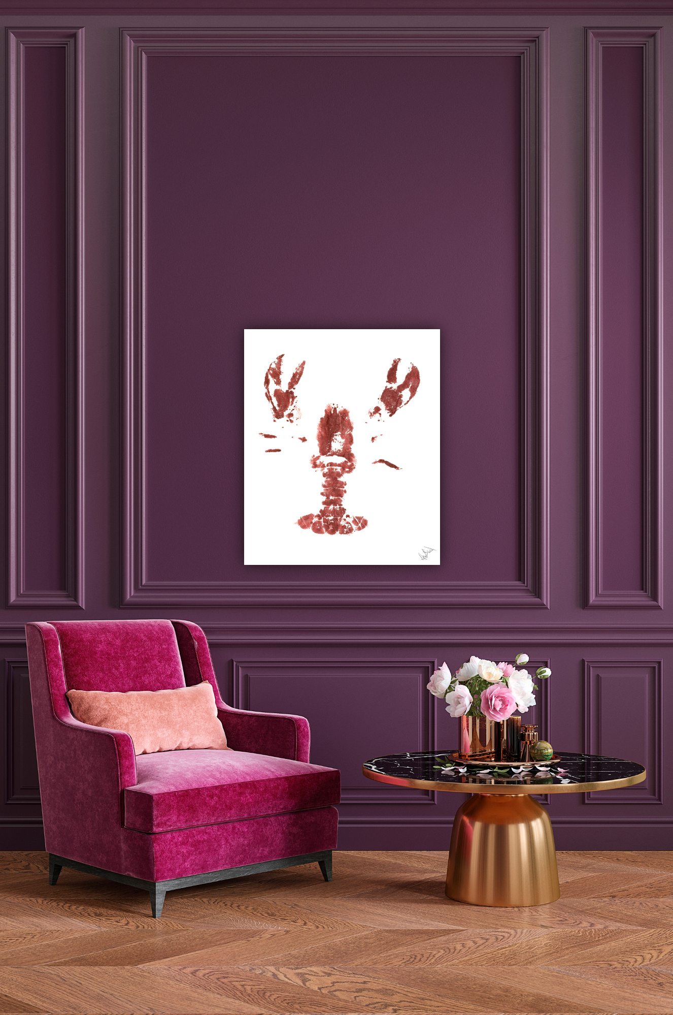 Lobster I High Gloss Metal Print