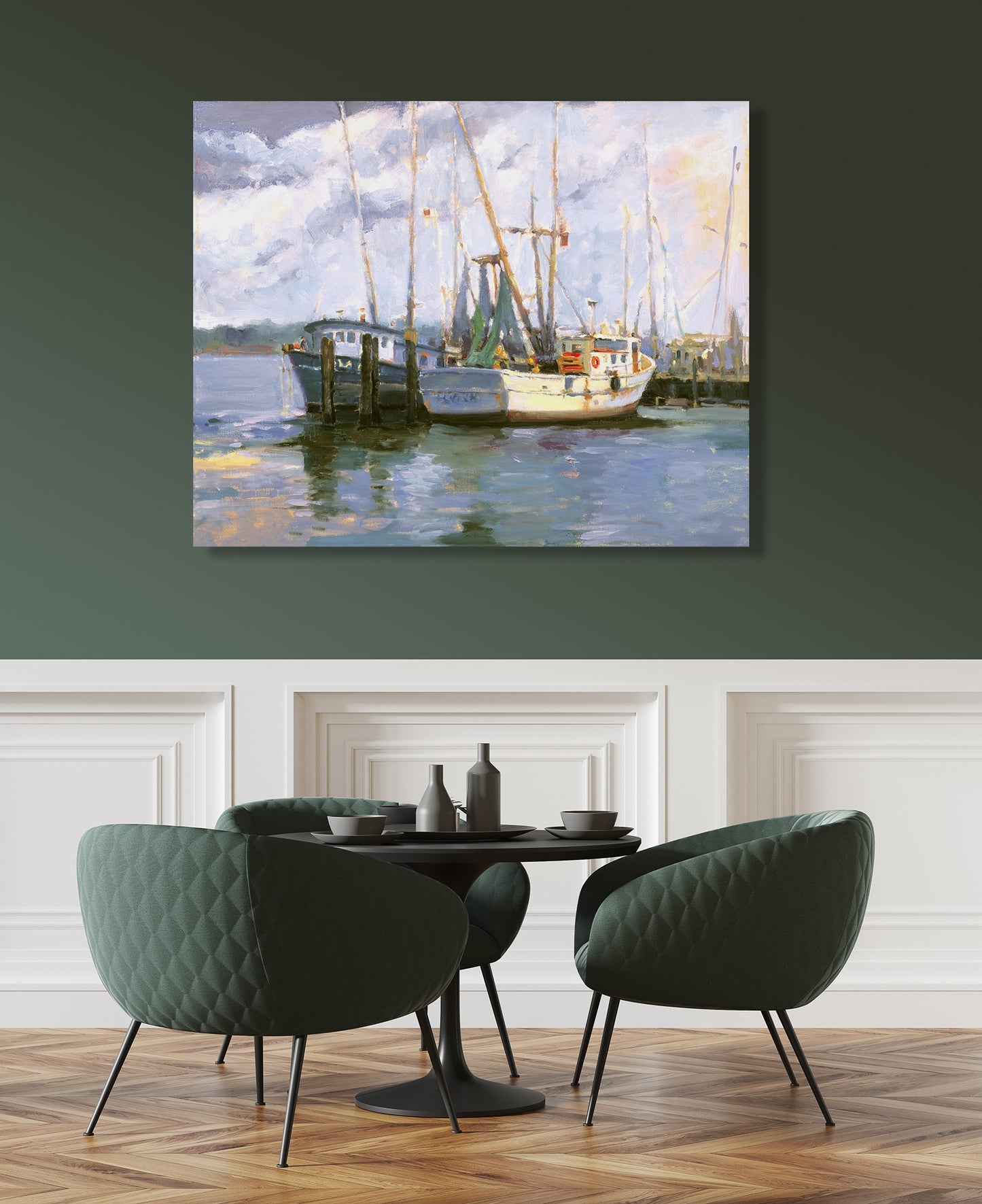 Mayport Shrimp Boats Glossy Poster Print