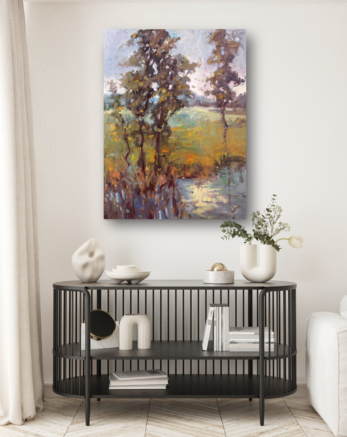 Morning on the Marsh Artist Enhanced Canvas Print