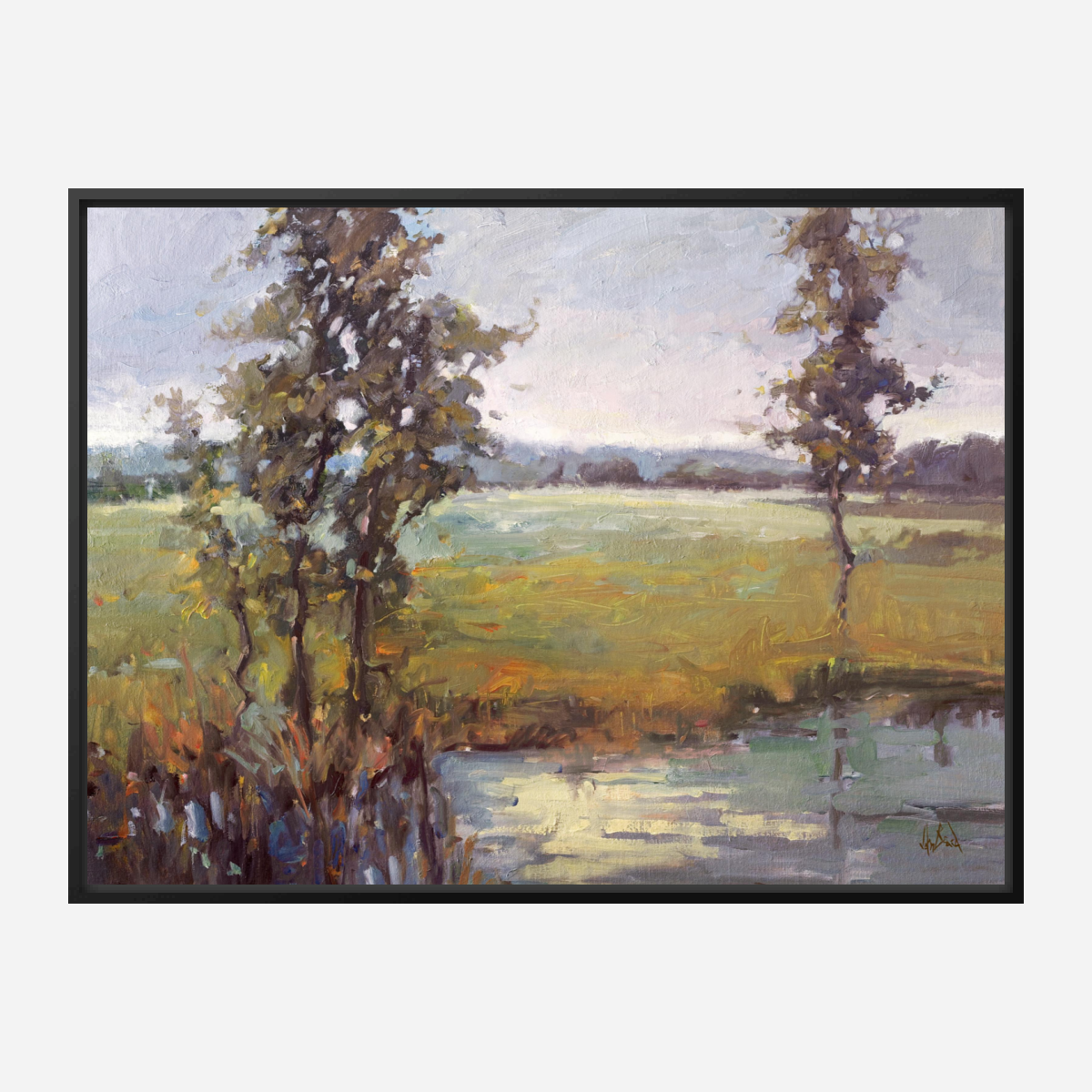 Morning on the Marsh Artist Enhanced Canvas Print