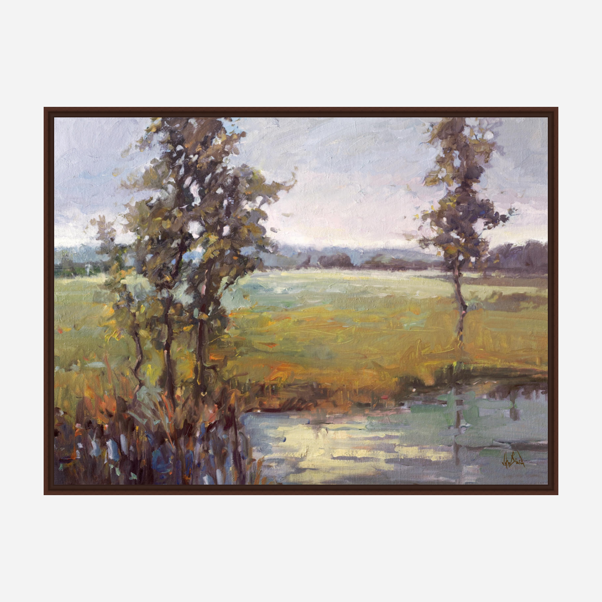 Morning on the Marsh Artist Enhanced Canvas Print