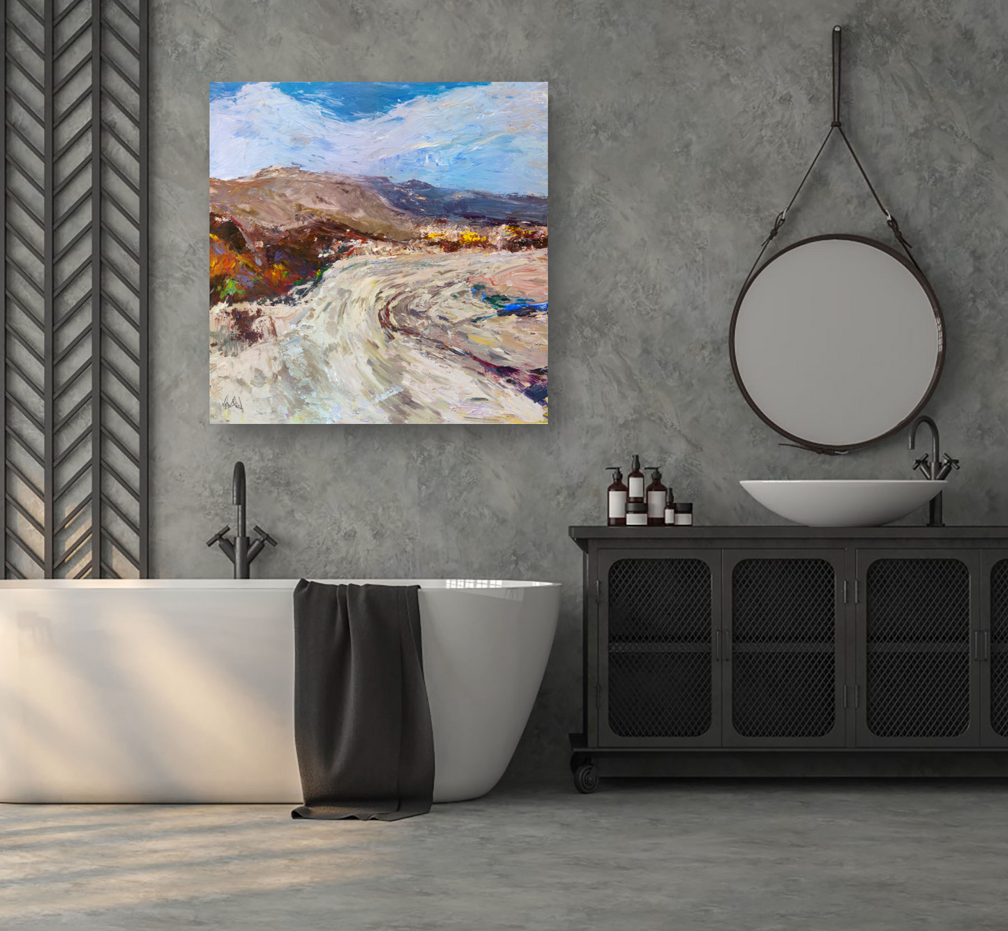 Mountain Pass Artist Canvas Enhanced Print