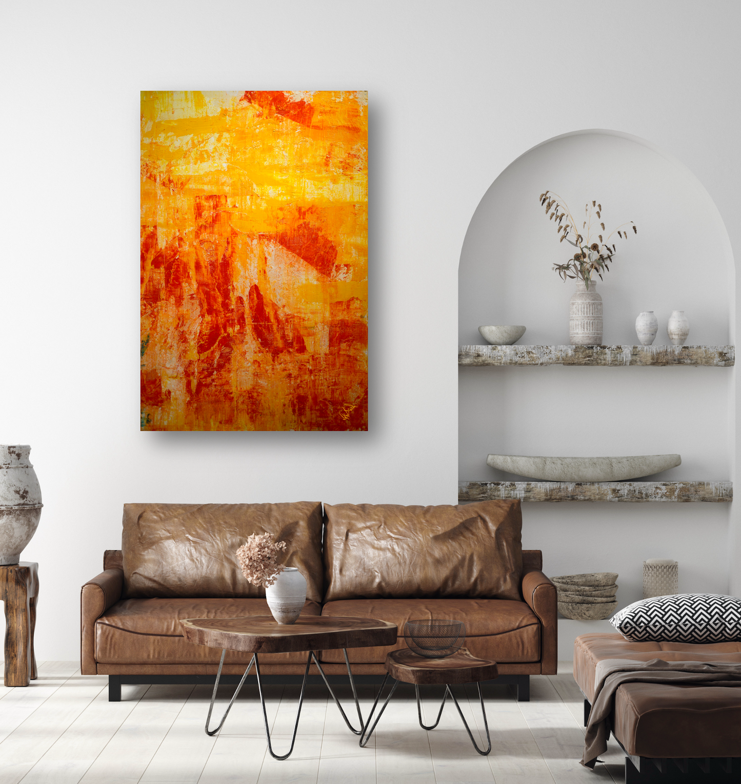 Orange Juice Artist Enhanced Canvas Print