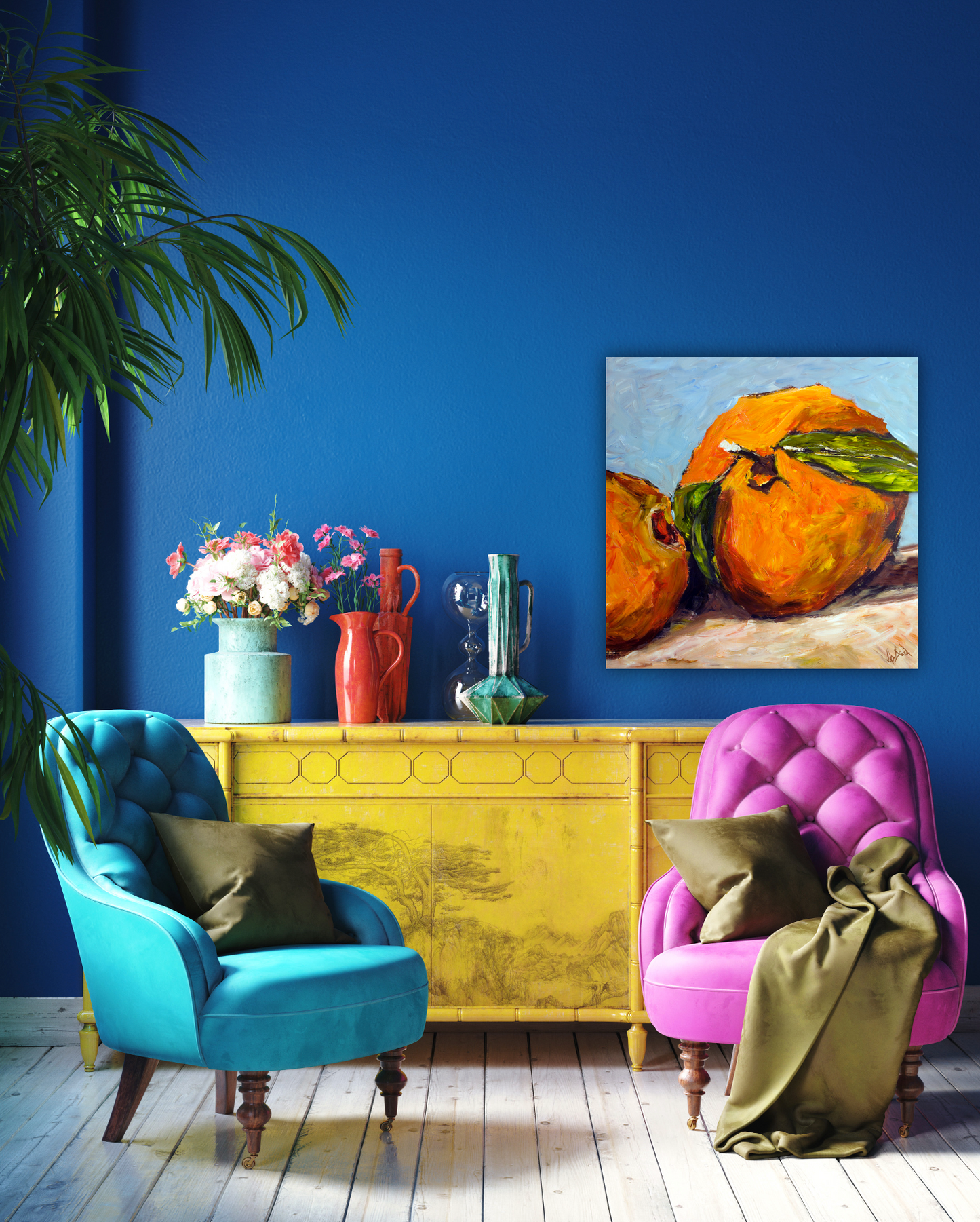 Oranges Glossy Poster Print