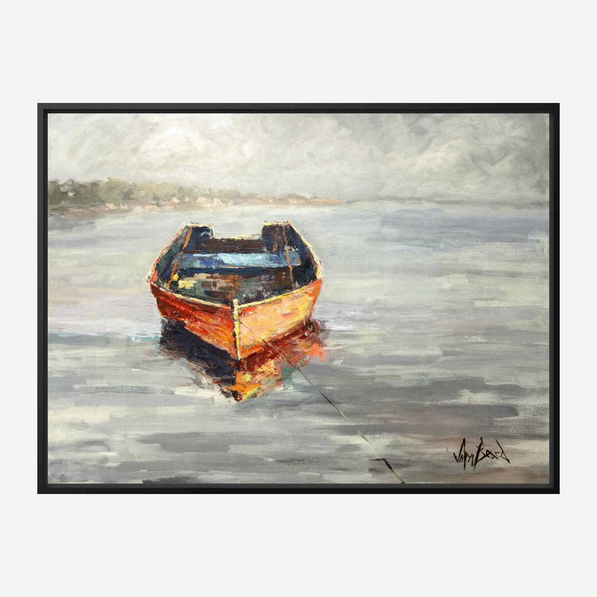 Our Boat Artist Enhanced Canvas Print