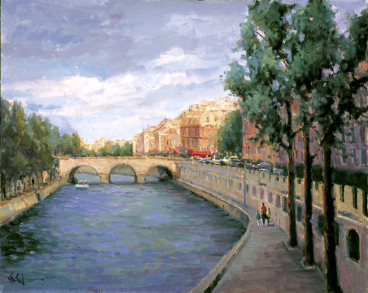 Paris Morning Artist Enhanced Canvas Print