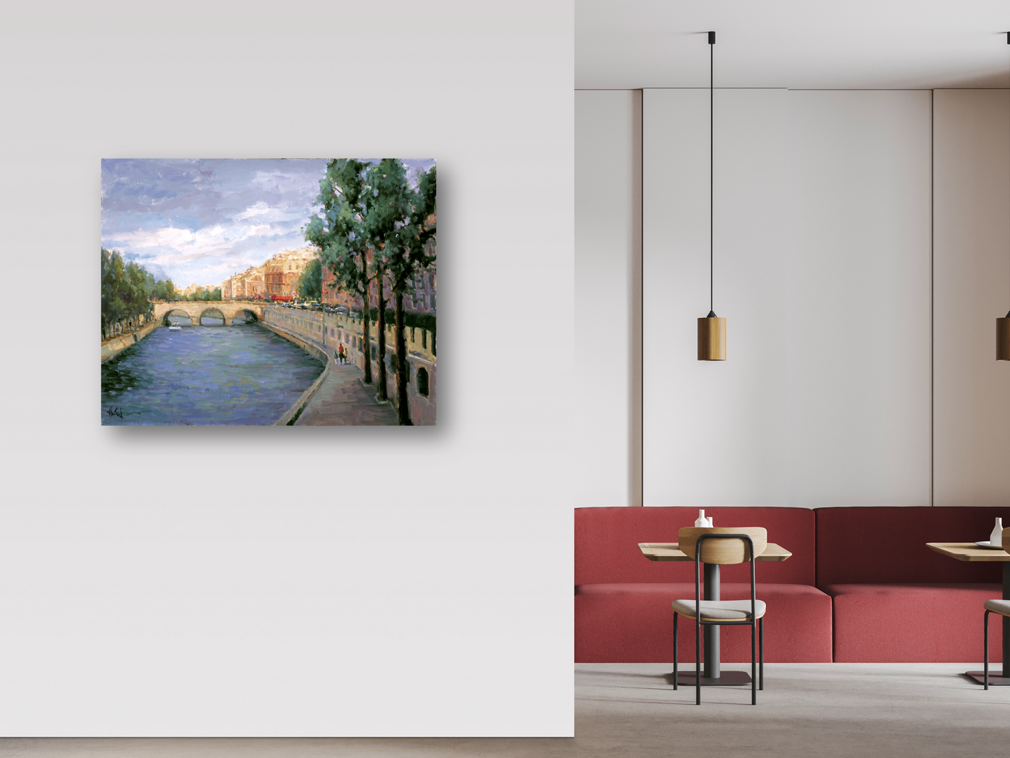 Paris Morning Artist Enhanced Canvas Print