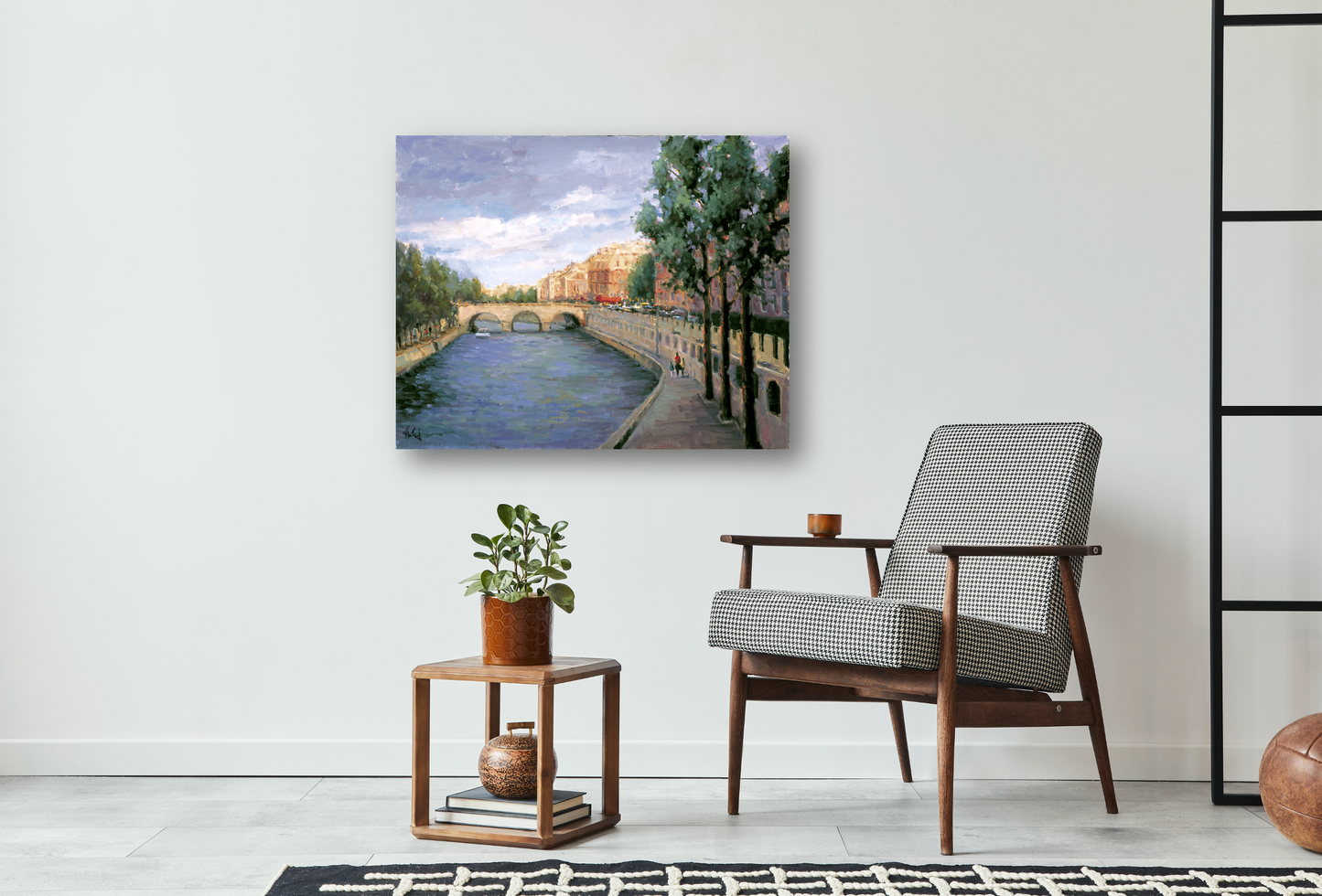 Paris Morning Artist Enhanced Canvas Print