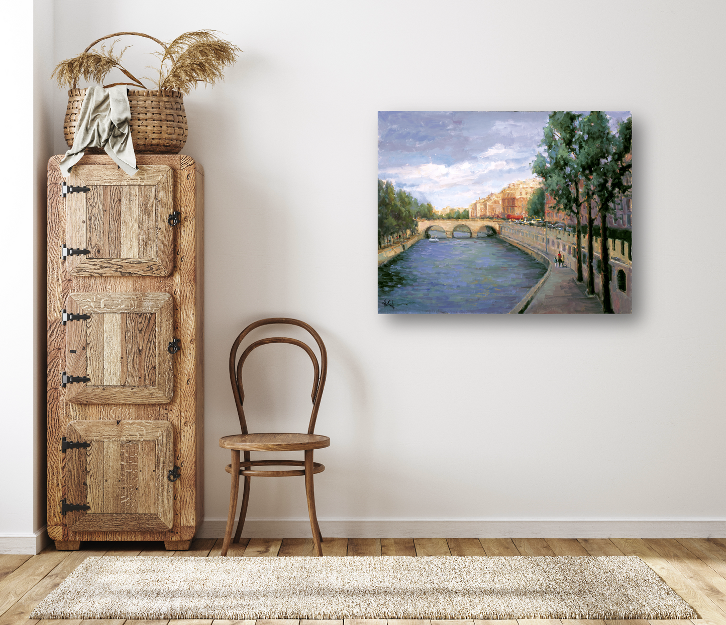 Paris Morning Artist Enhanced Canvas Print