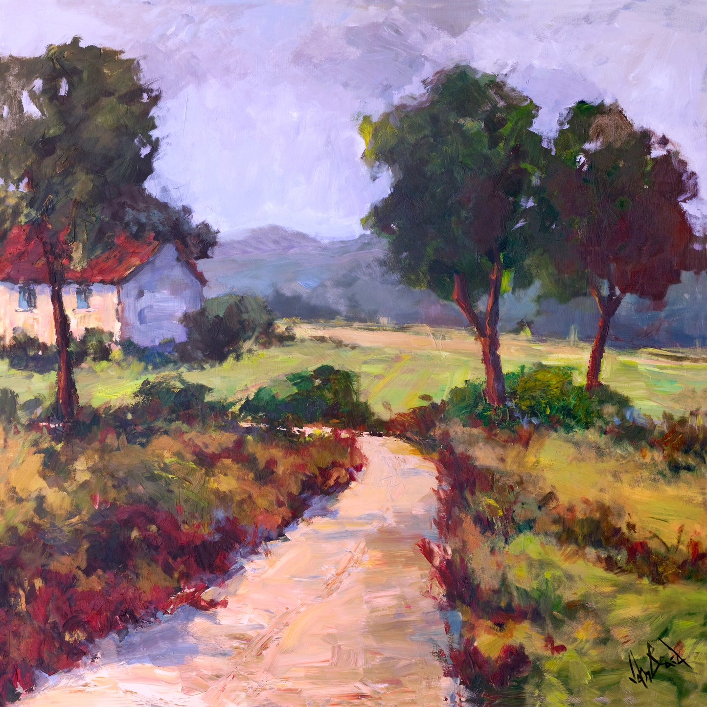 Path to Cottage Artist Canvas Enhanced Print