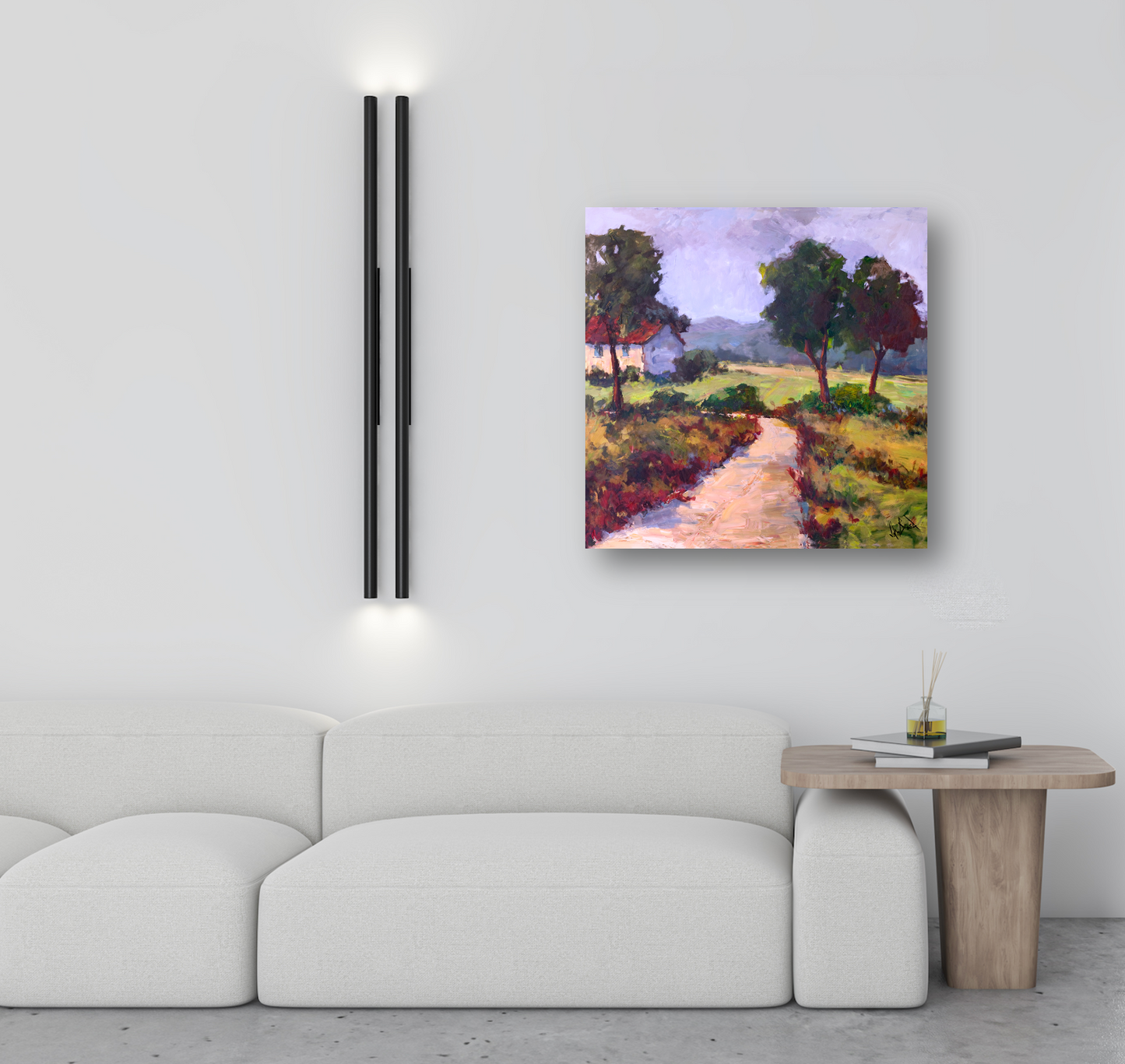 Path to Cottage Artist Canvas Enhanced Print