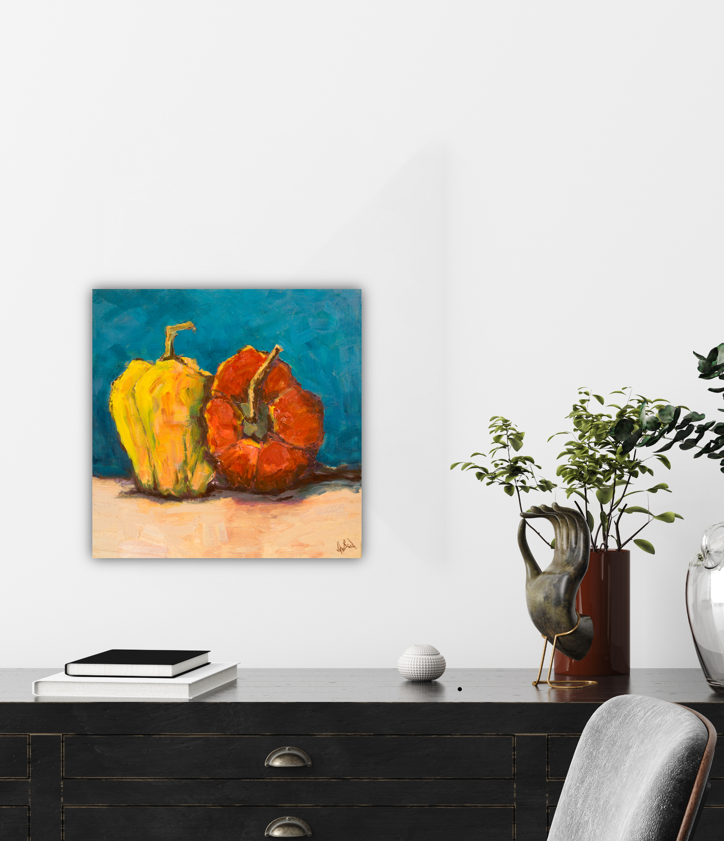 Peppers Bleu High Gloss Metal Print