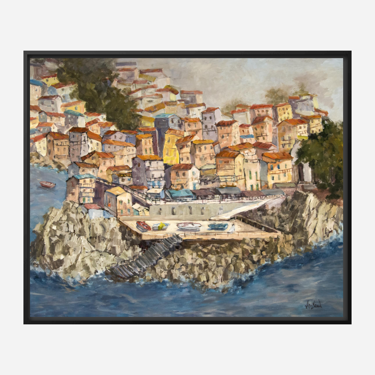 Port Venere Artist Enhanced Canvas Print