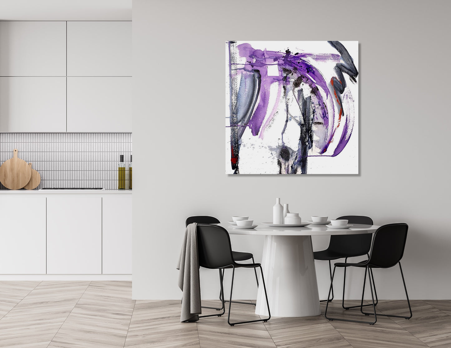 Purple and Black II High Gloss Acrylic Print