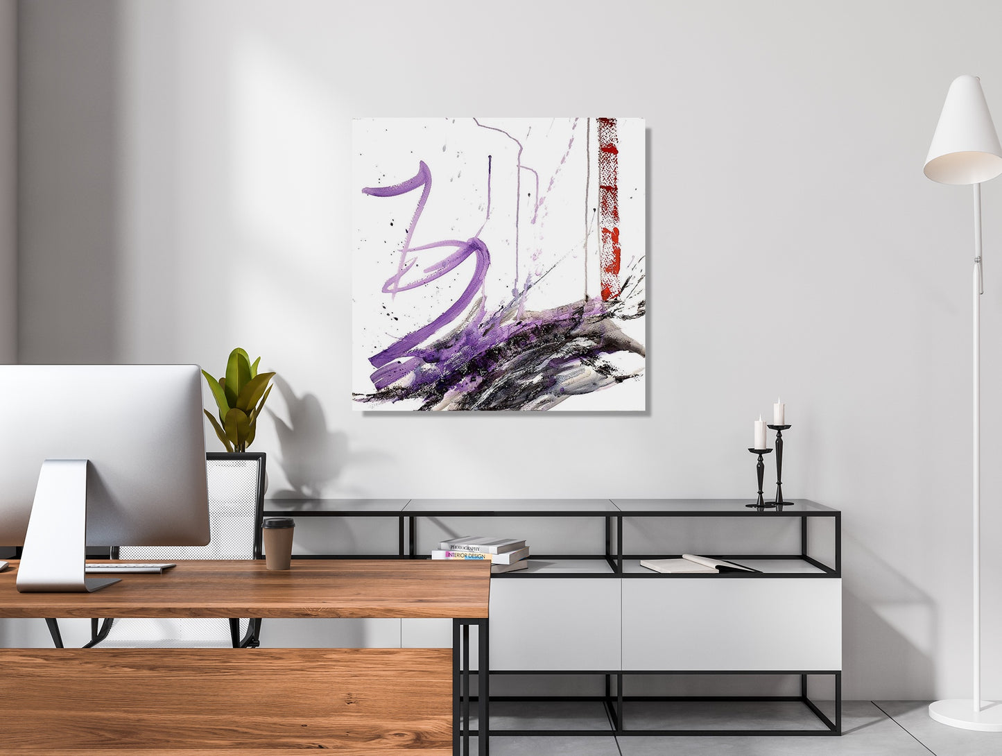 Purple and Black III Glossy Poster Print