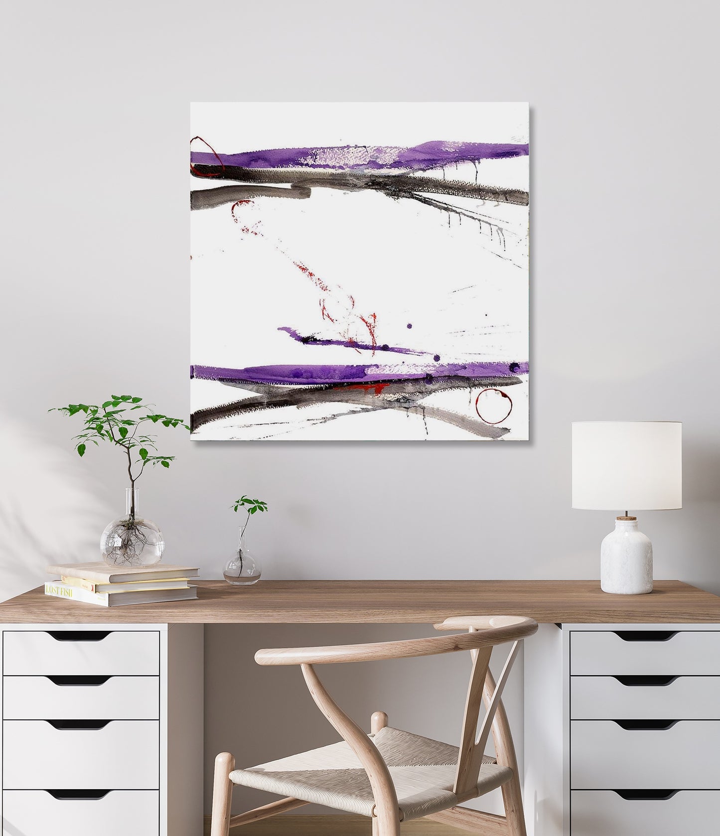 Purple and Black IV High Gloss Acrylic Print