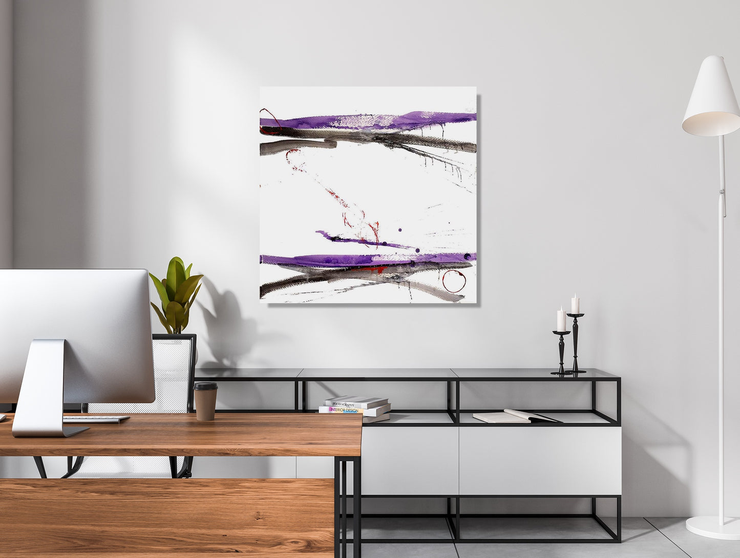 Purple and Black IV High Gloss Acrylic Print