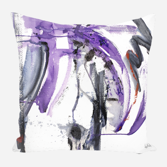 Purple and Black II Pillow