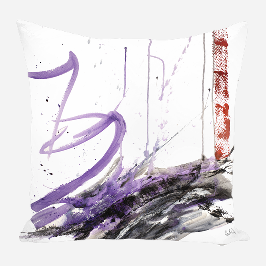 Purple and Black III Pillow