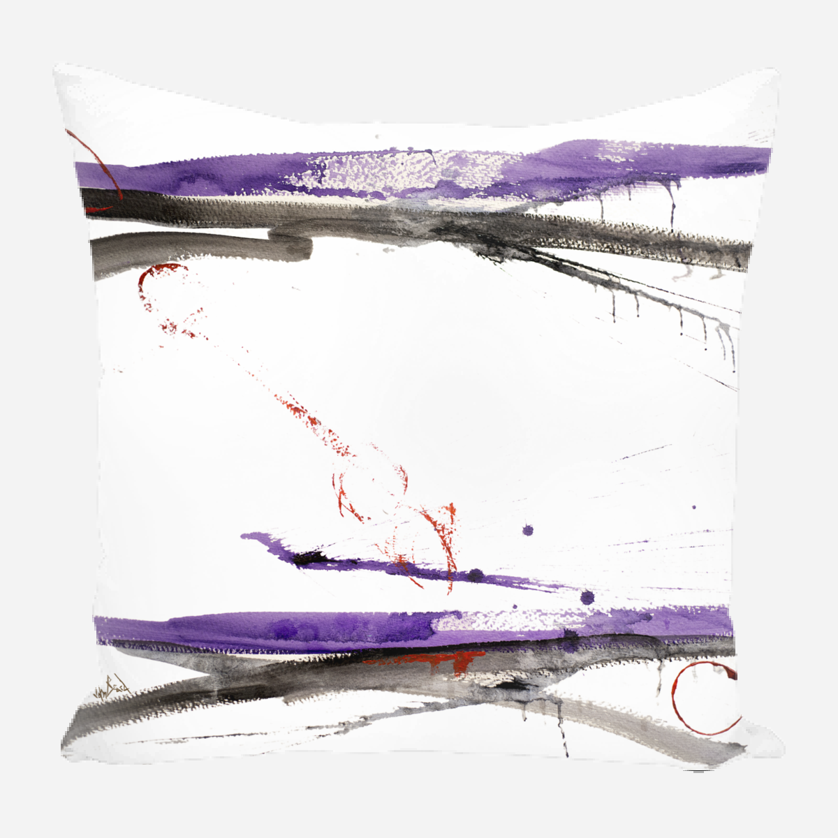 Purple and Black IV Pillow