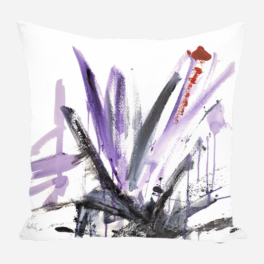 Purple and Black I Pillow