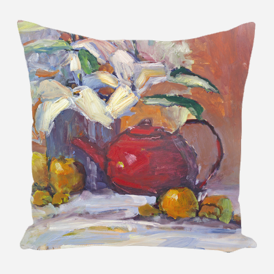 Red Tea Pot Pillow