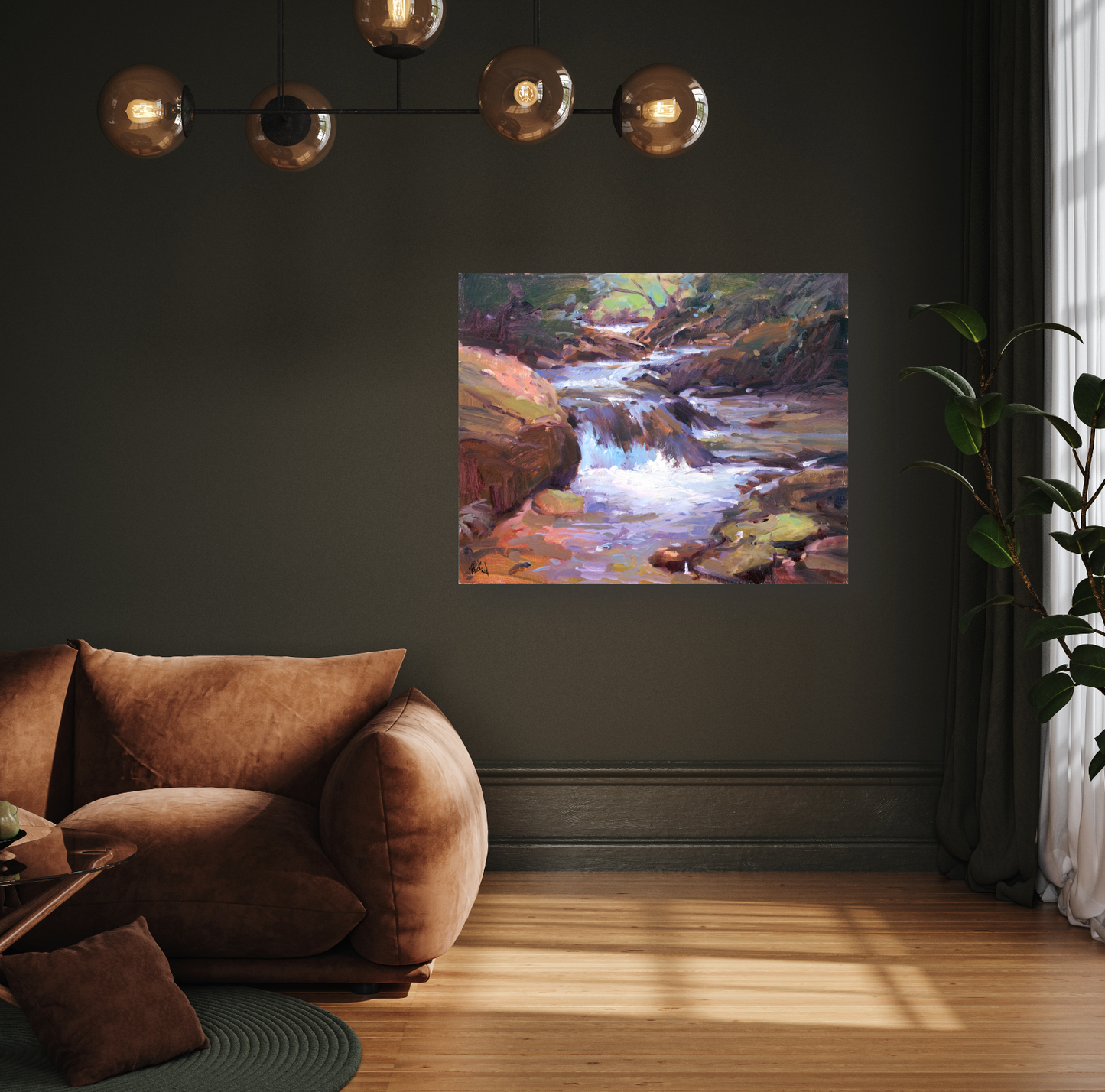 River Rapid Artist Enhanced Canvas Print