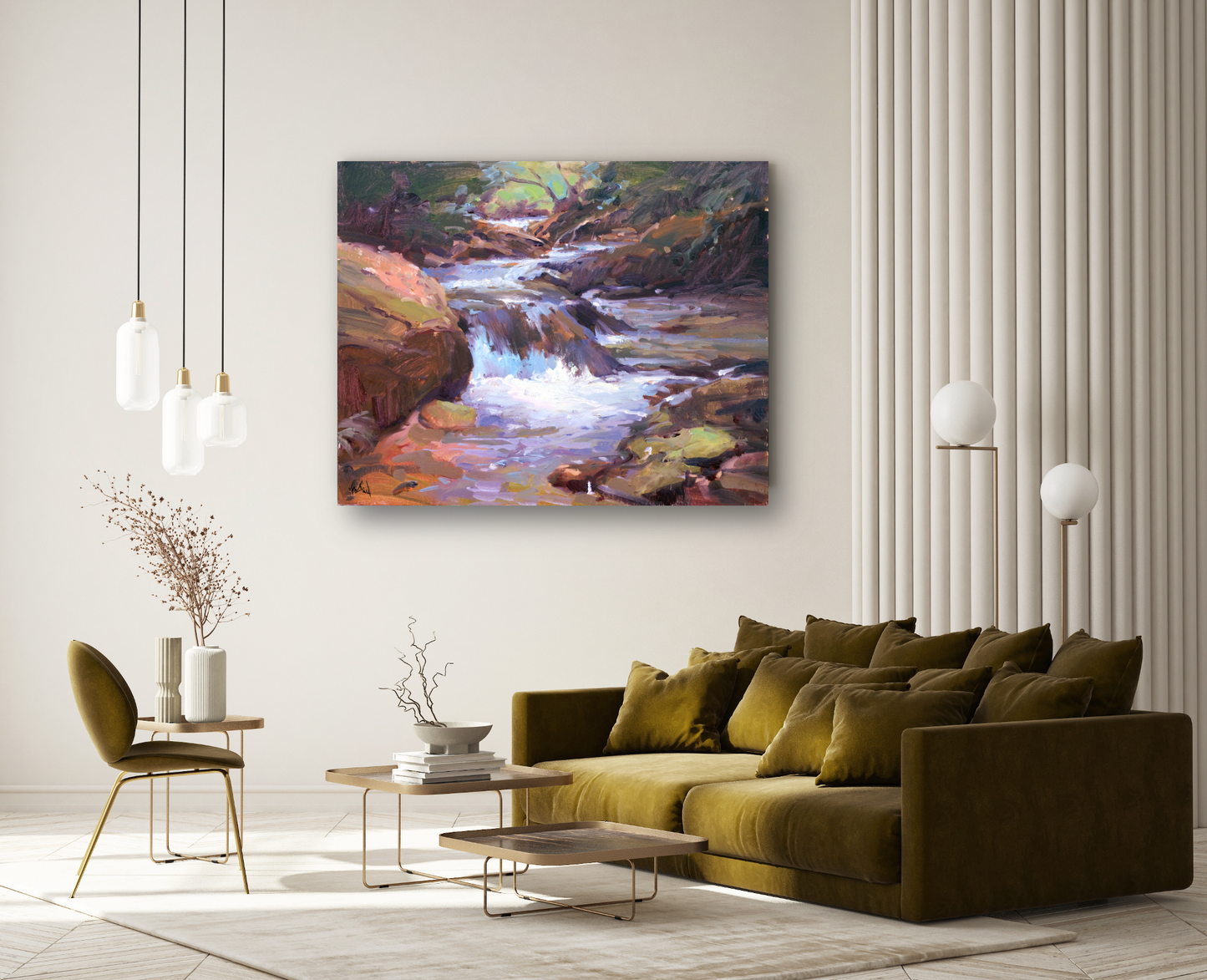 River Rapid Artist Enhanced Canvas Print