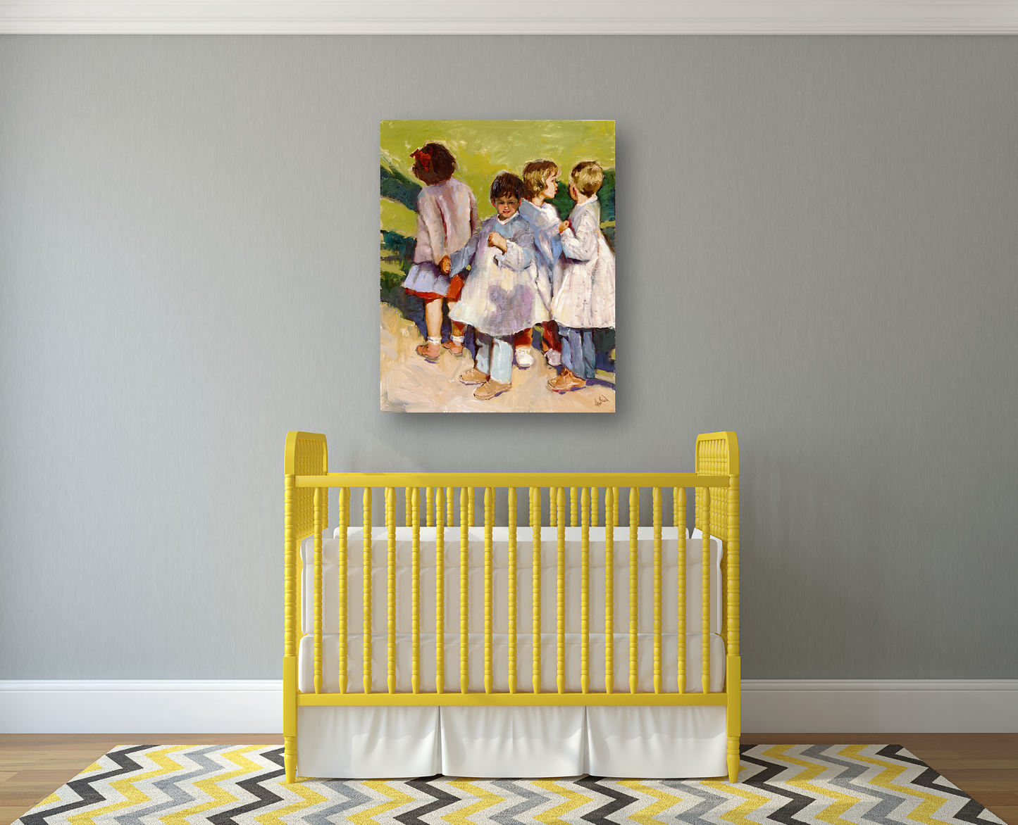 Schoolyard Artist Enhanced Canvas Print