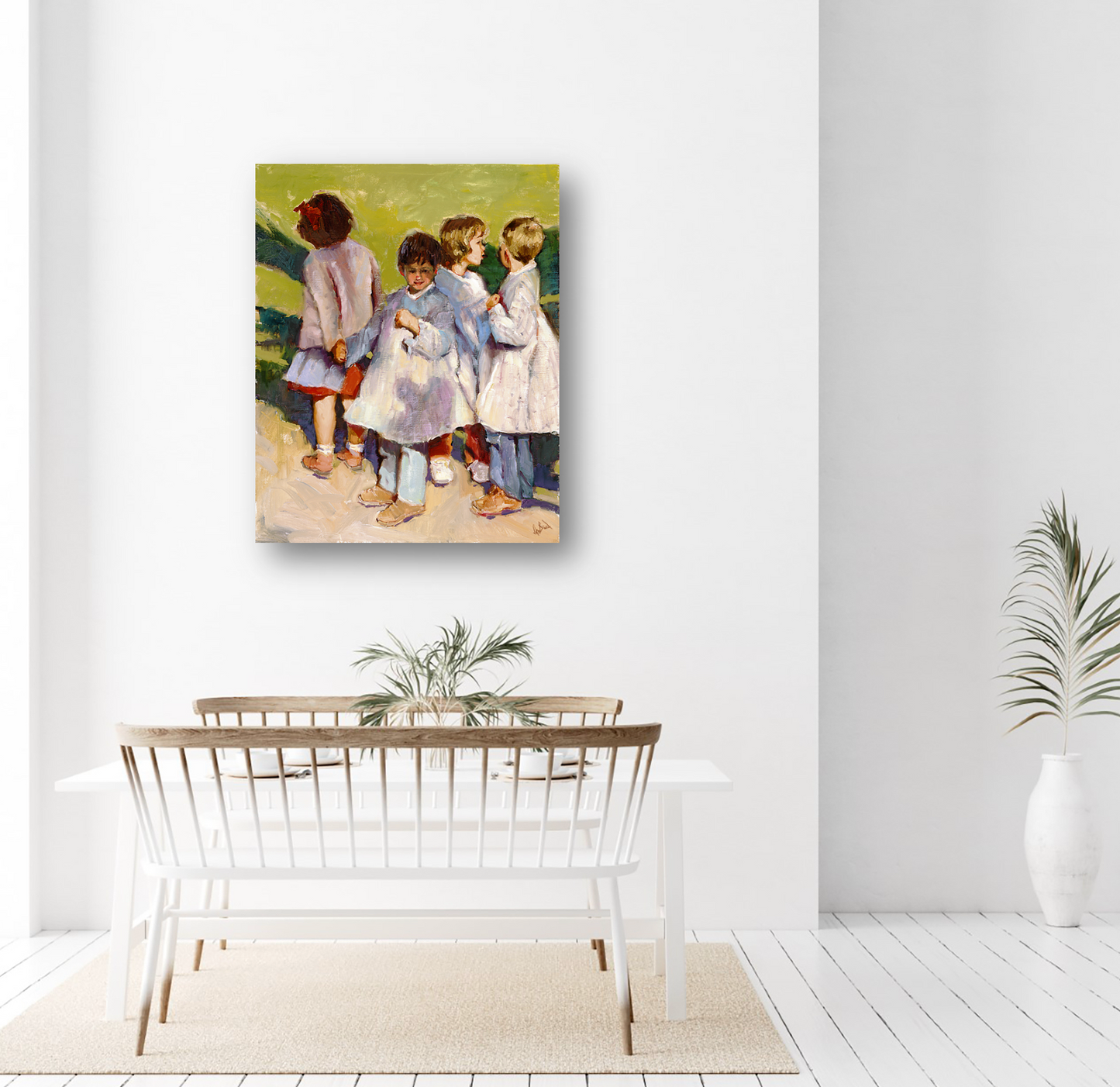 Schoolyard Artist Enhanced Canvas Print