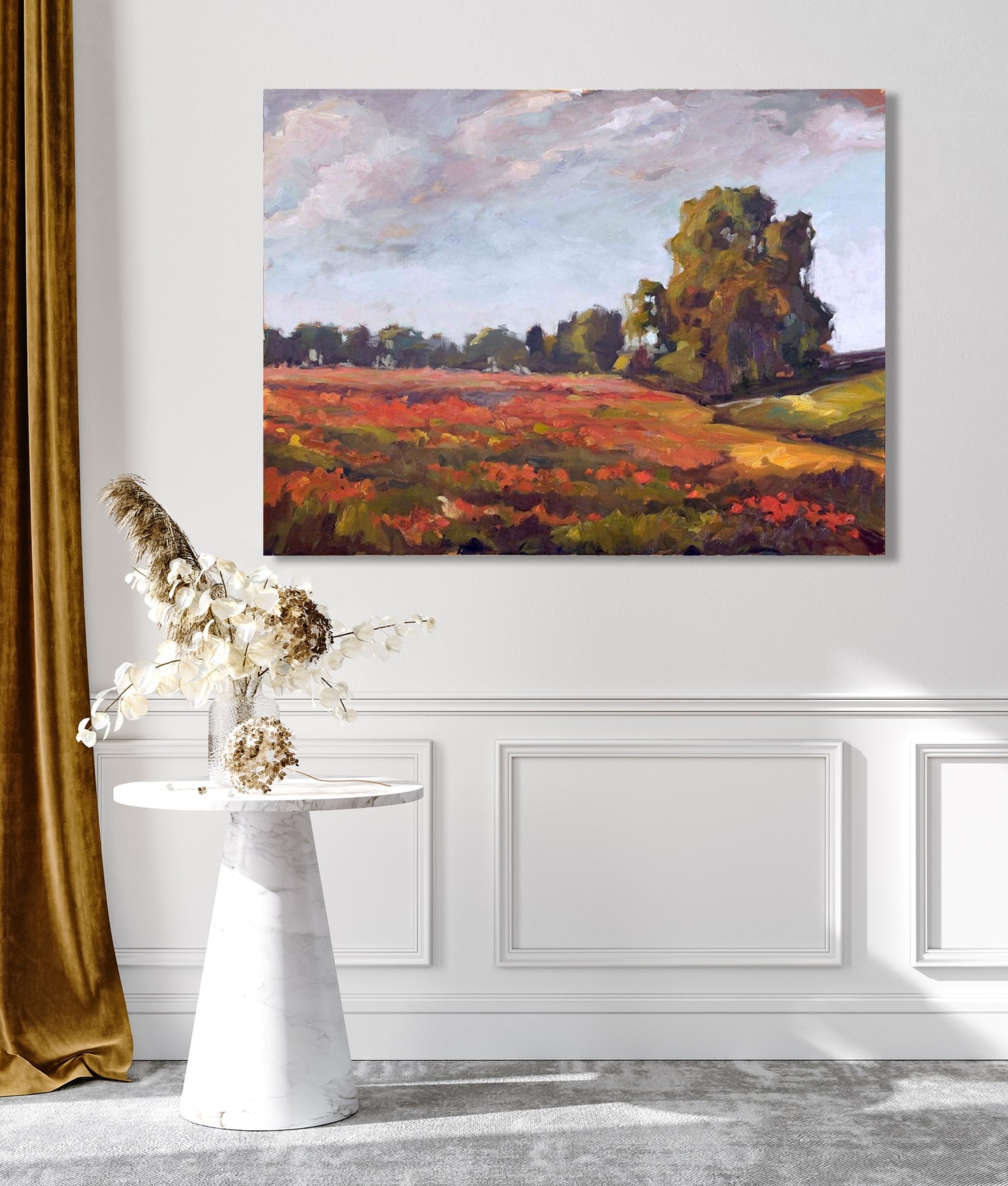 Sea of Poppies High Gloss Metal Print