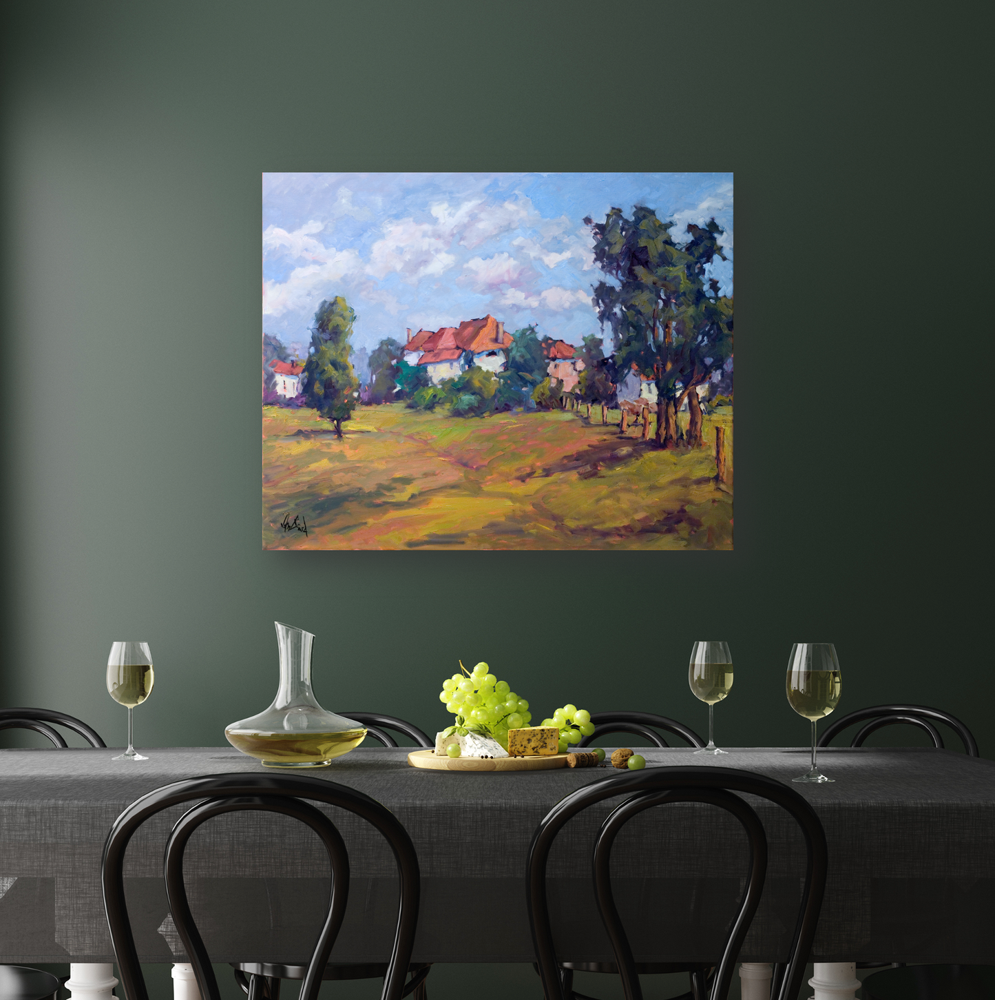 Serene Pastures Artist Enhanced Canvas Print