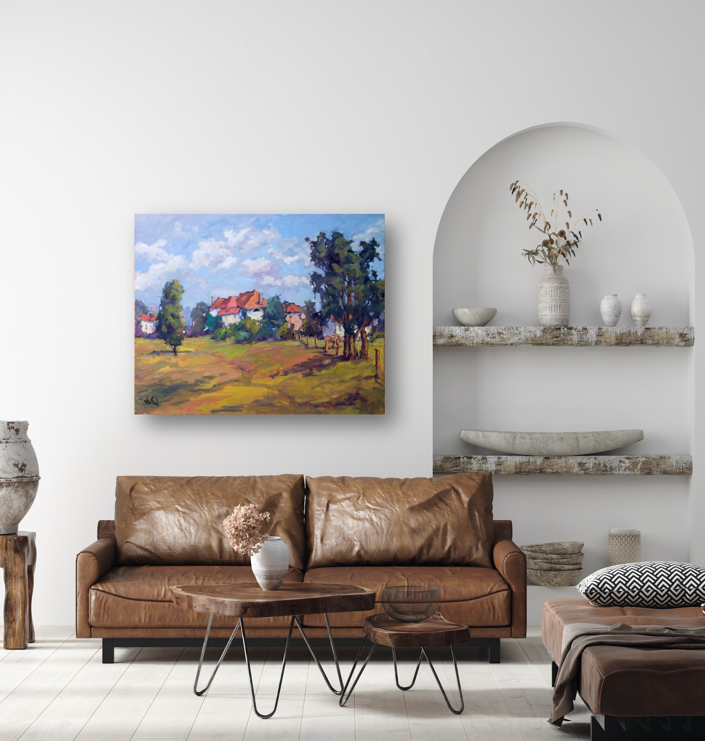 Serene Pastures Artist Enhanced Canvas Print