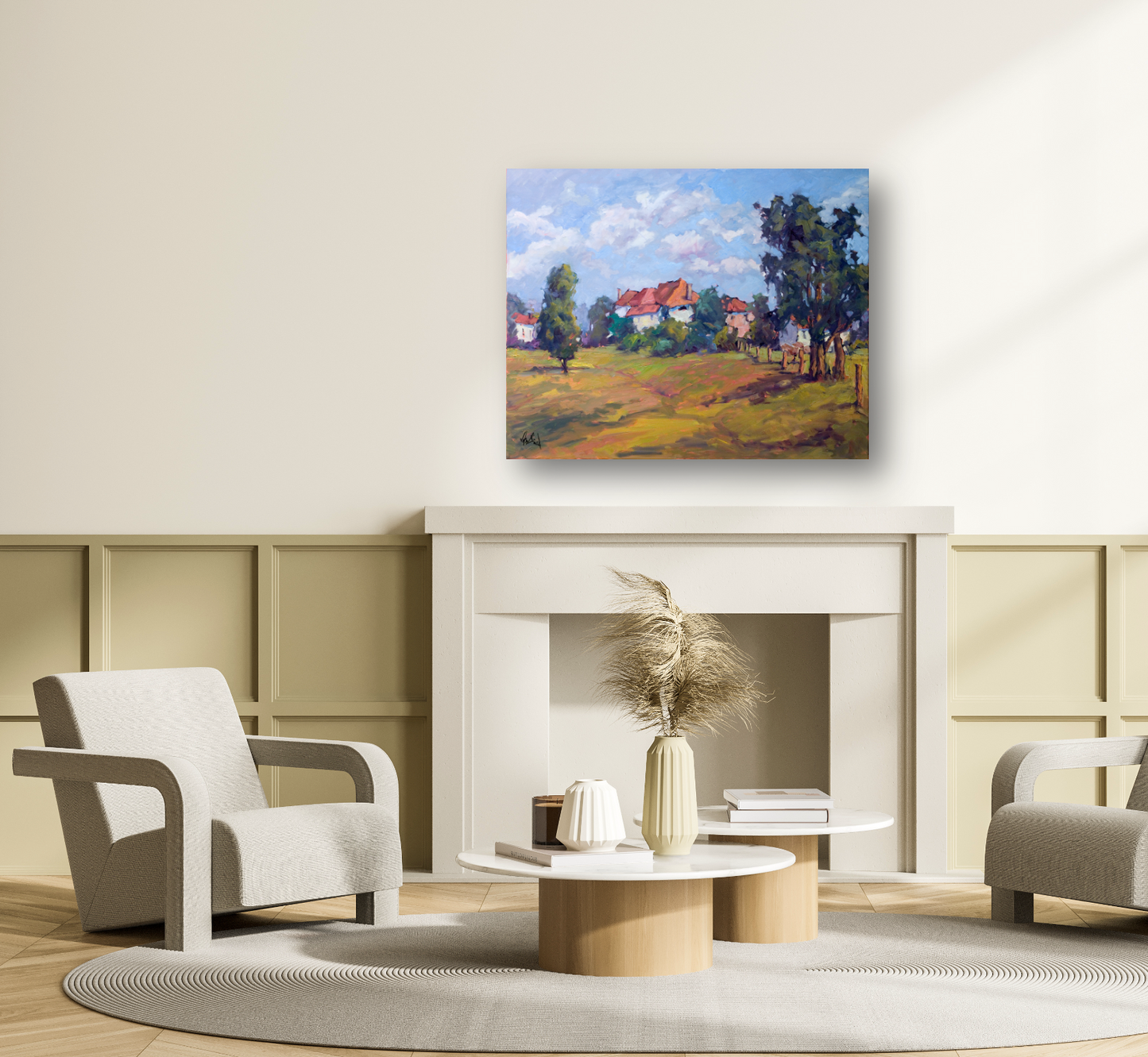 Serene Pastures Artist Enhanced Canvas Print