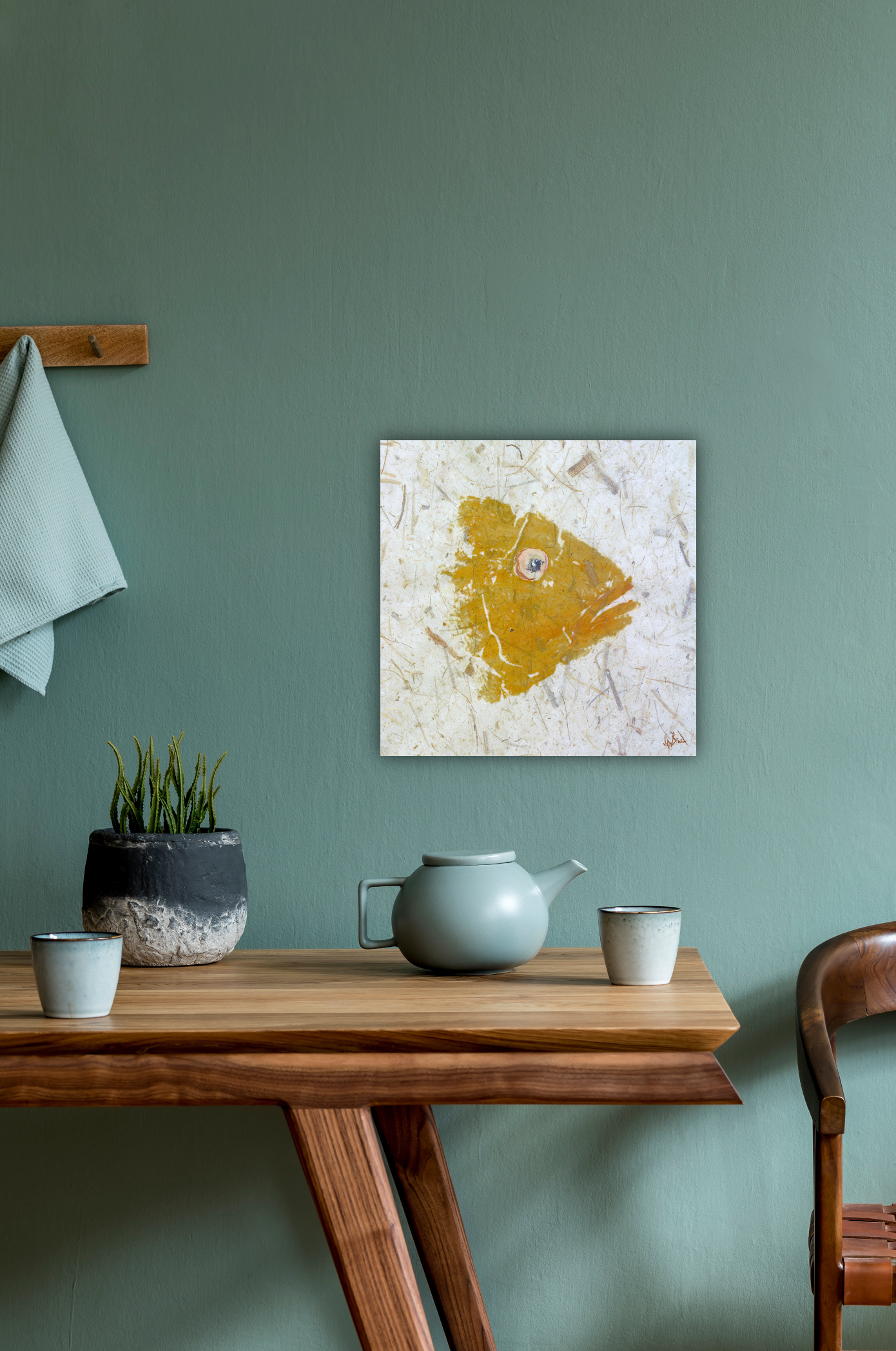 Snapper Yellow High Gloss Metal Print