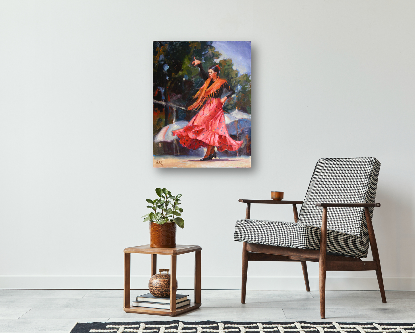 Spanish Dancer Artist Enhanced Canvas Print