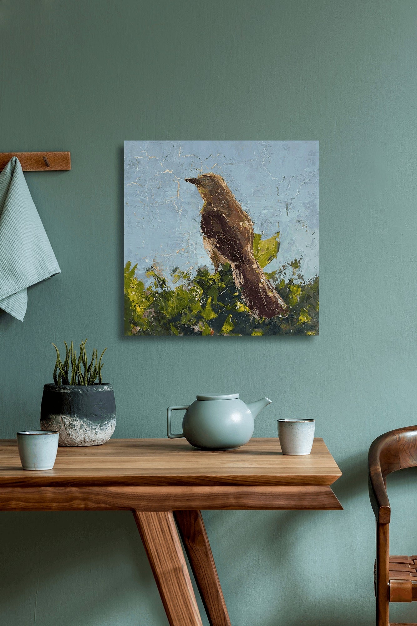 Sparrow High Gloss Metal Print