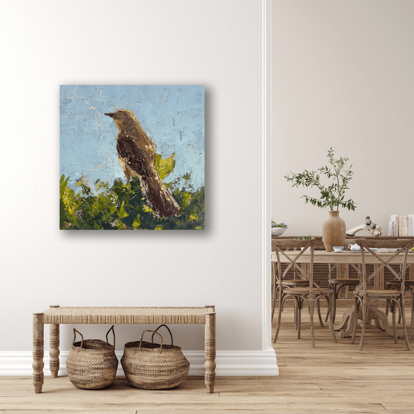 Sparrow High Gloss Metal Print