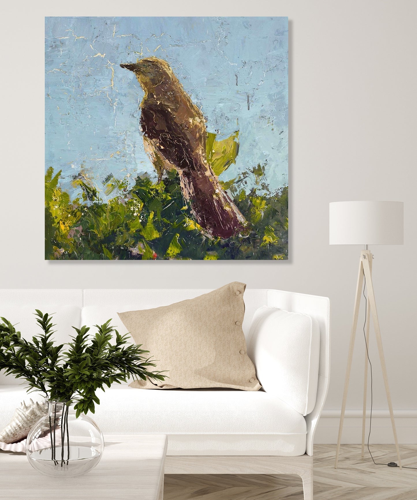 Sparrow Glossy Poster Print