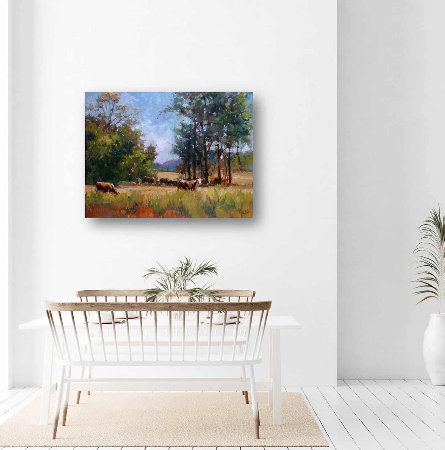 Sunny Pastures Artist Enhanced Canvas Print