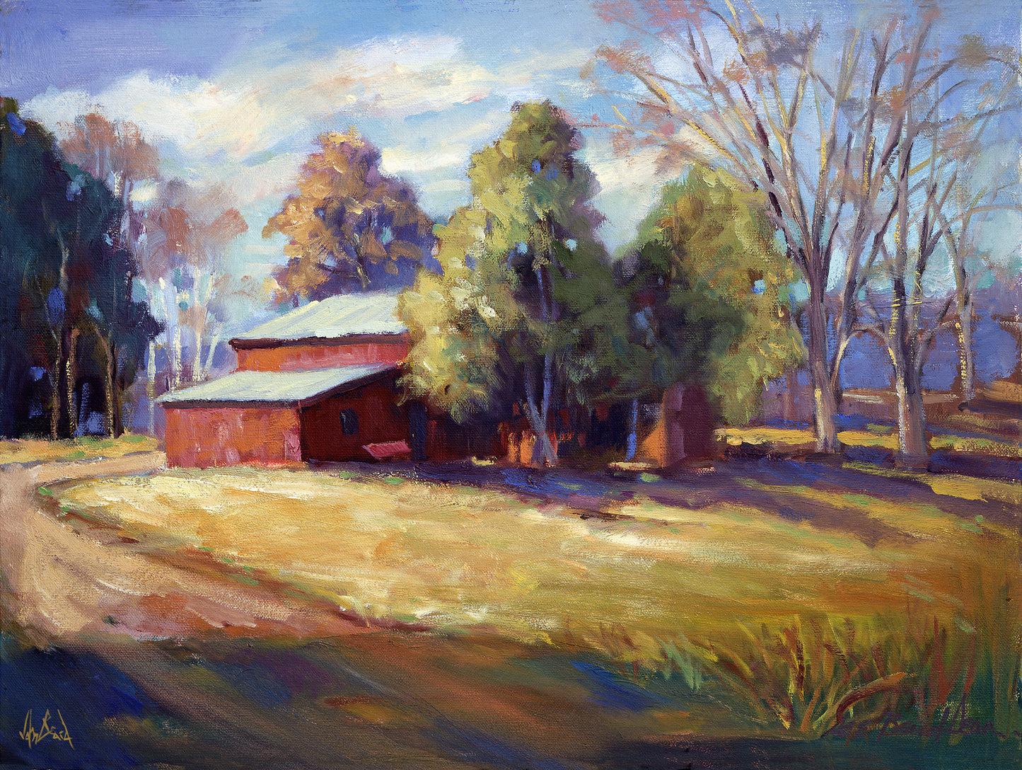 Syler's Barn Artist Enhanced Canvas Print