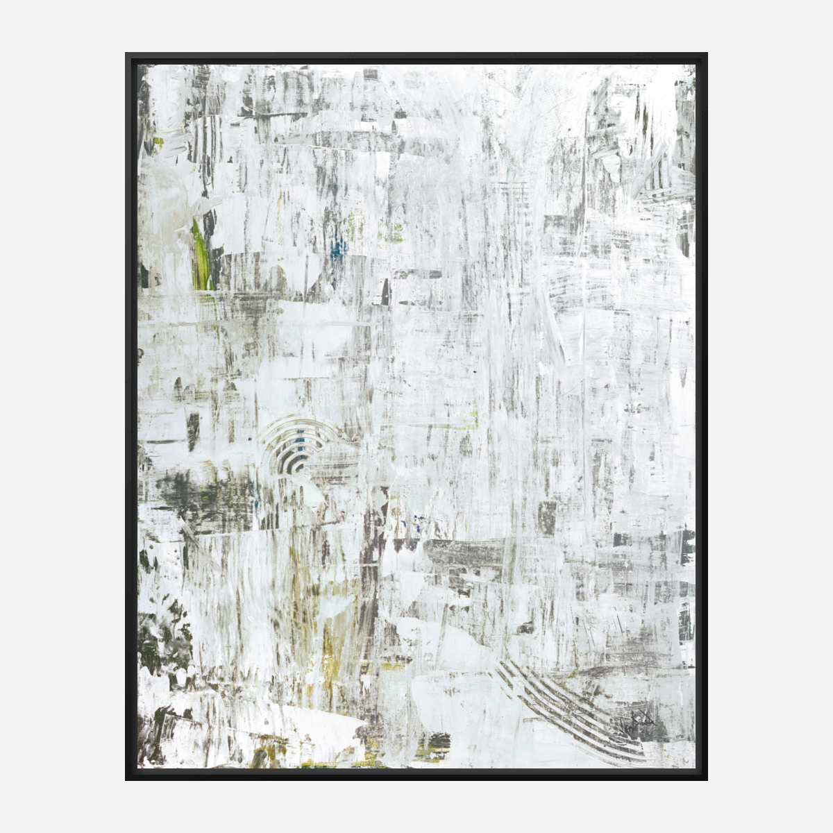 Taupe Gray Abstract Artist Enhanced Canvas Print