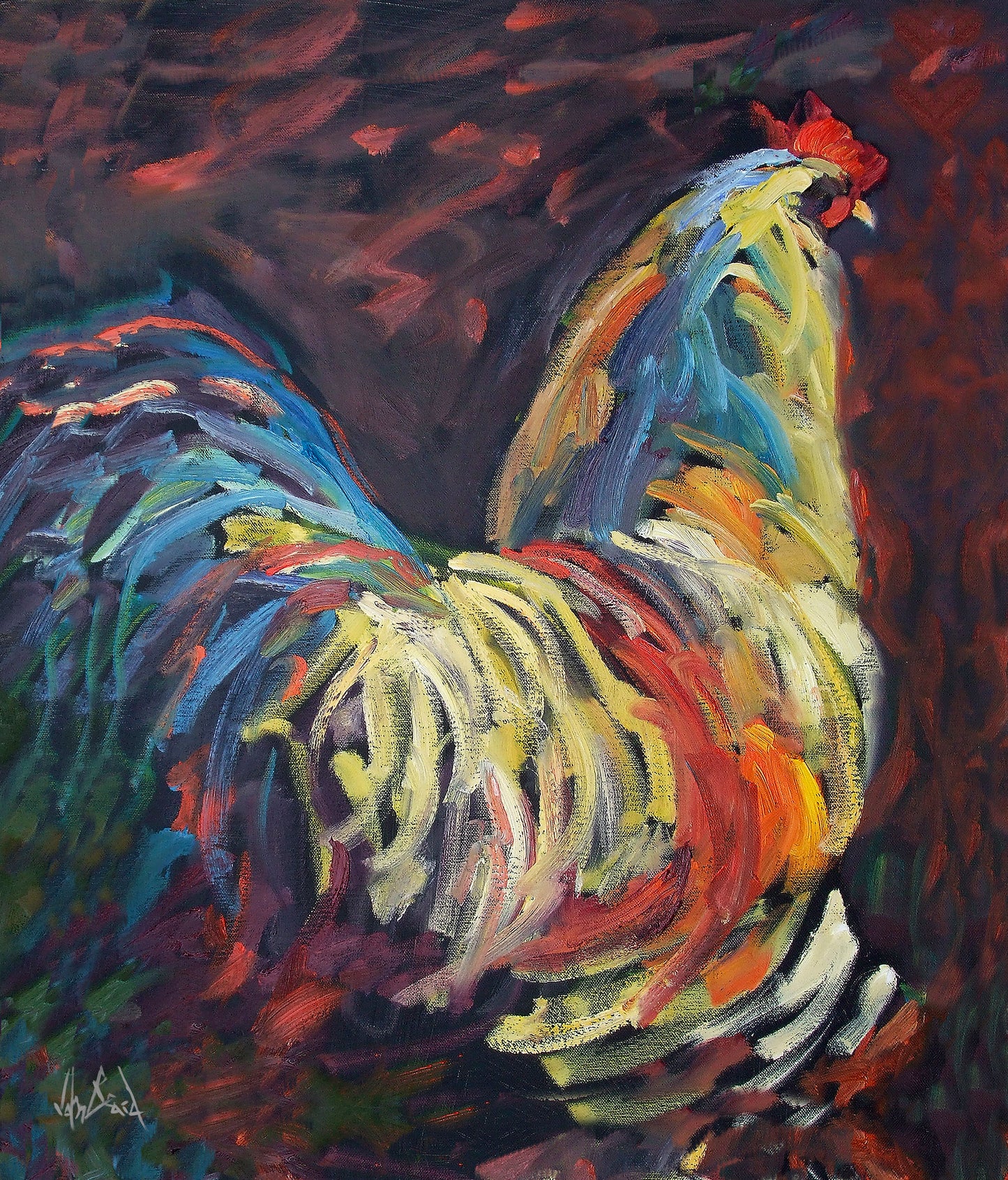 Terry's Chicken Artist Enhanced Canvas Print