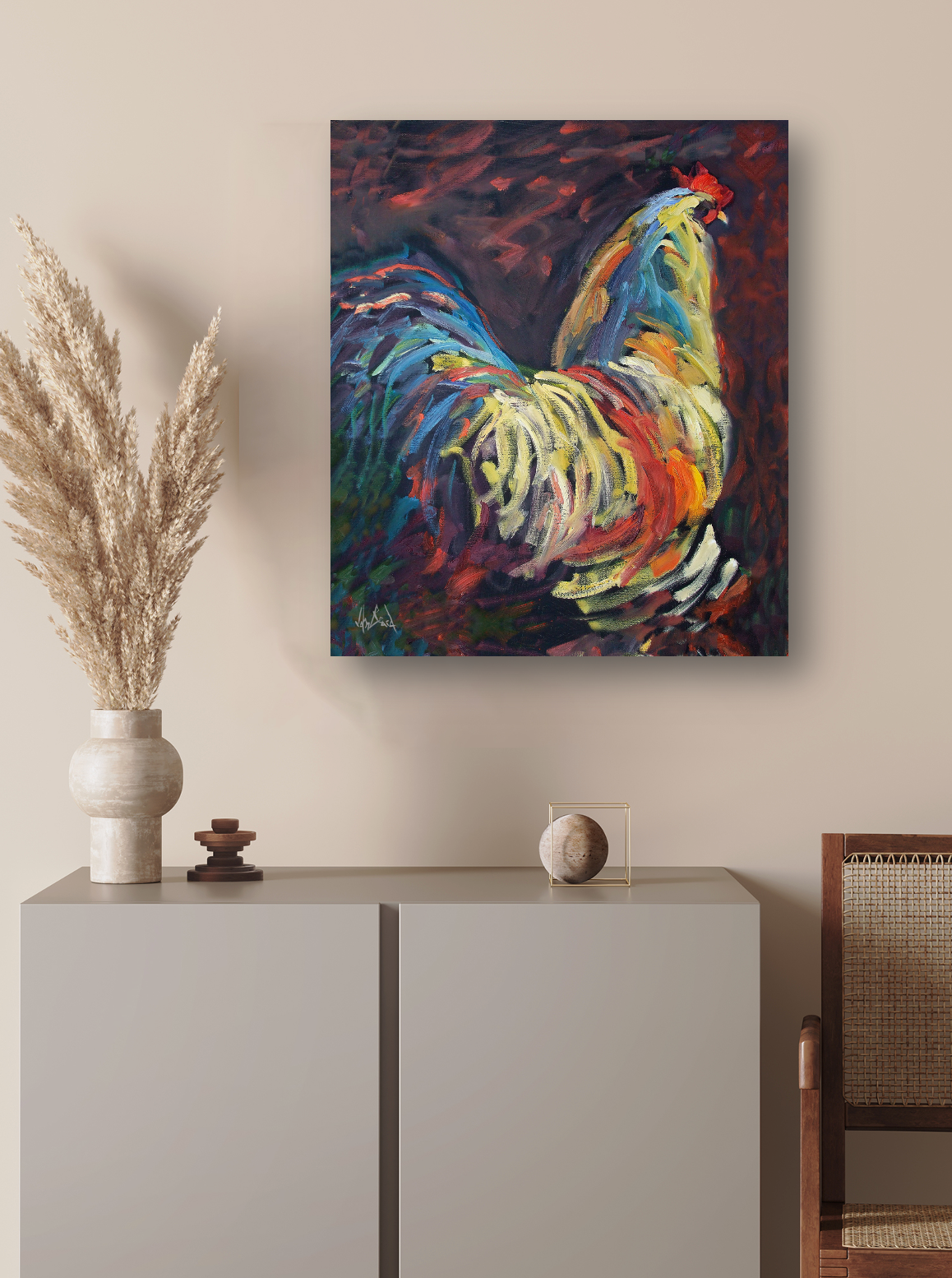 Terry's Chicken Artist Enhanced Canvas Print