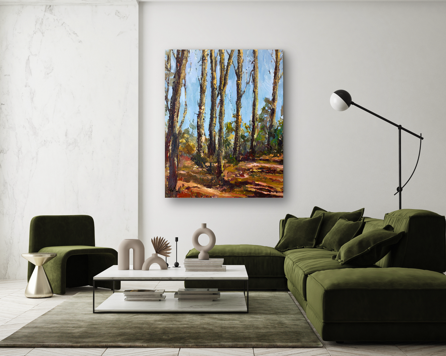 Trees III Artist Enhanced Canvas Print