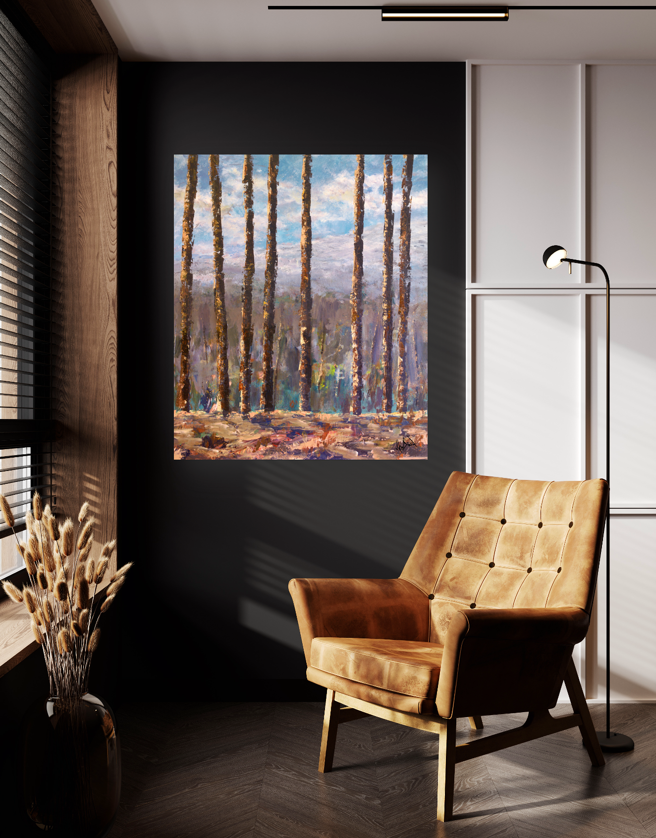 Trees IV Artist Enhanced Canvas Print