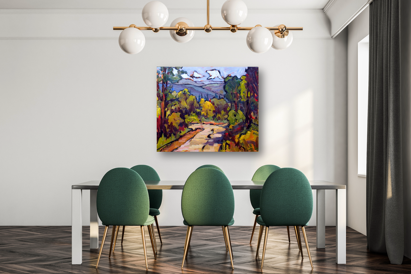 Tuscan Landscape Artist Enhanced Canvas Print