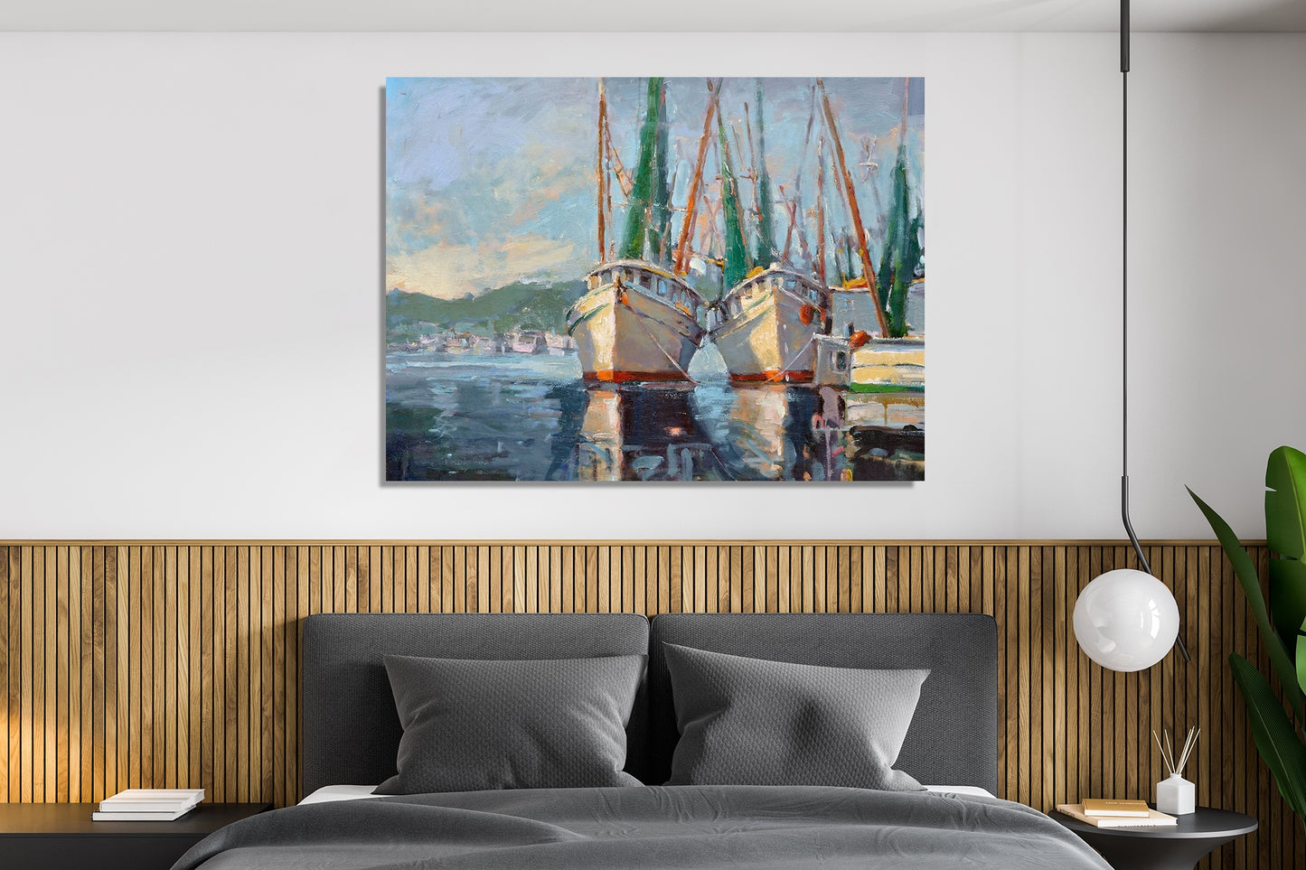 Two Shrimp Boats High Gloss Acrylic Print