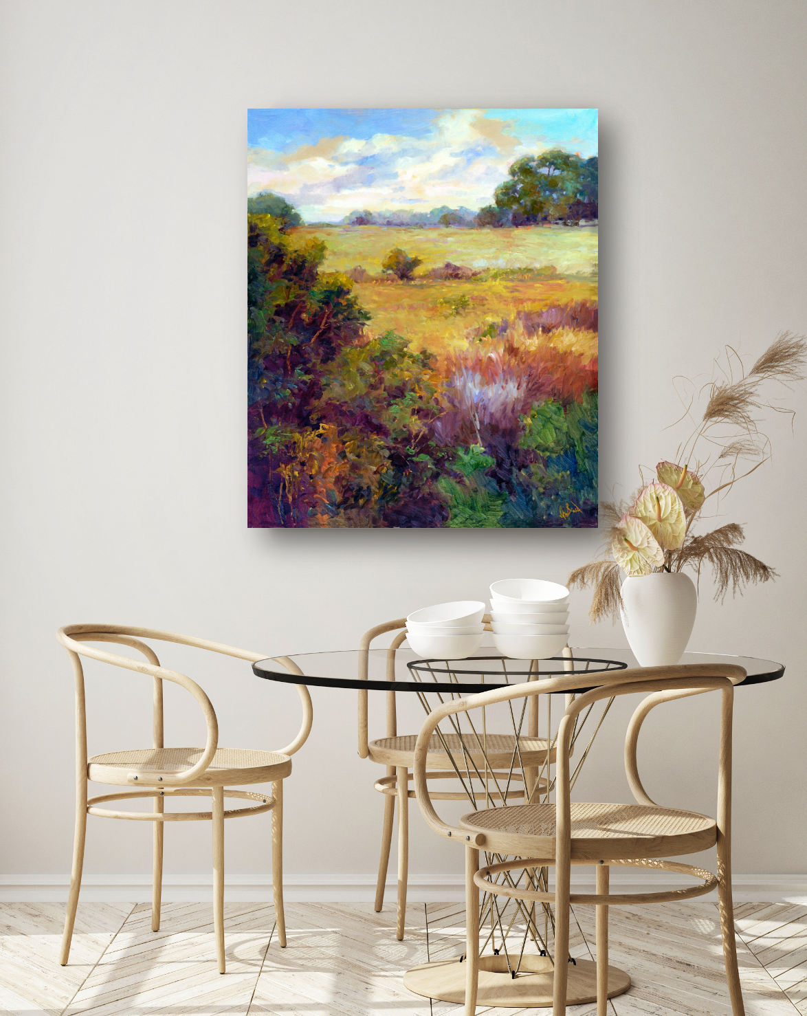 View of the Marsh Artist Enhanced Canvas Print